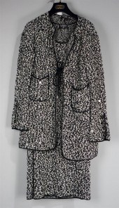 CHANEL BOUTIQUE BLACK AND CREM