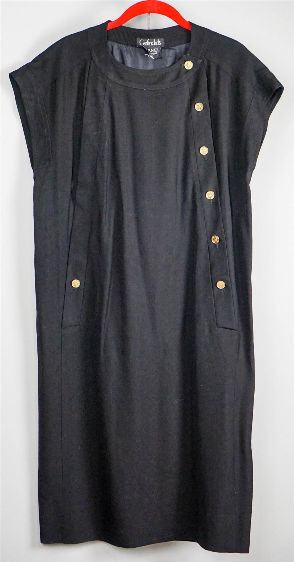 CHANEL BOUTIQUE BLACK LINEN BLEND