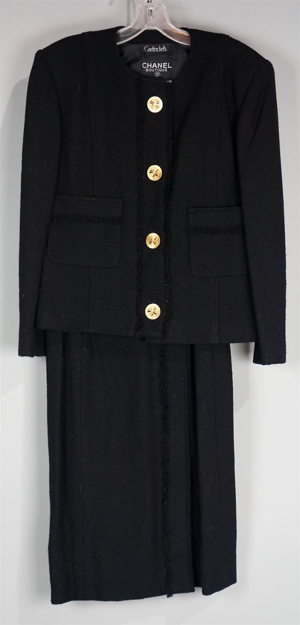 CHANEL BOUTIQUE BLACK WOOL
