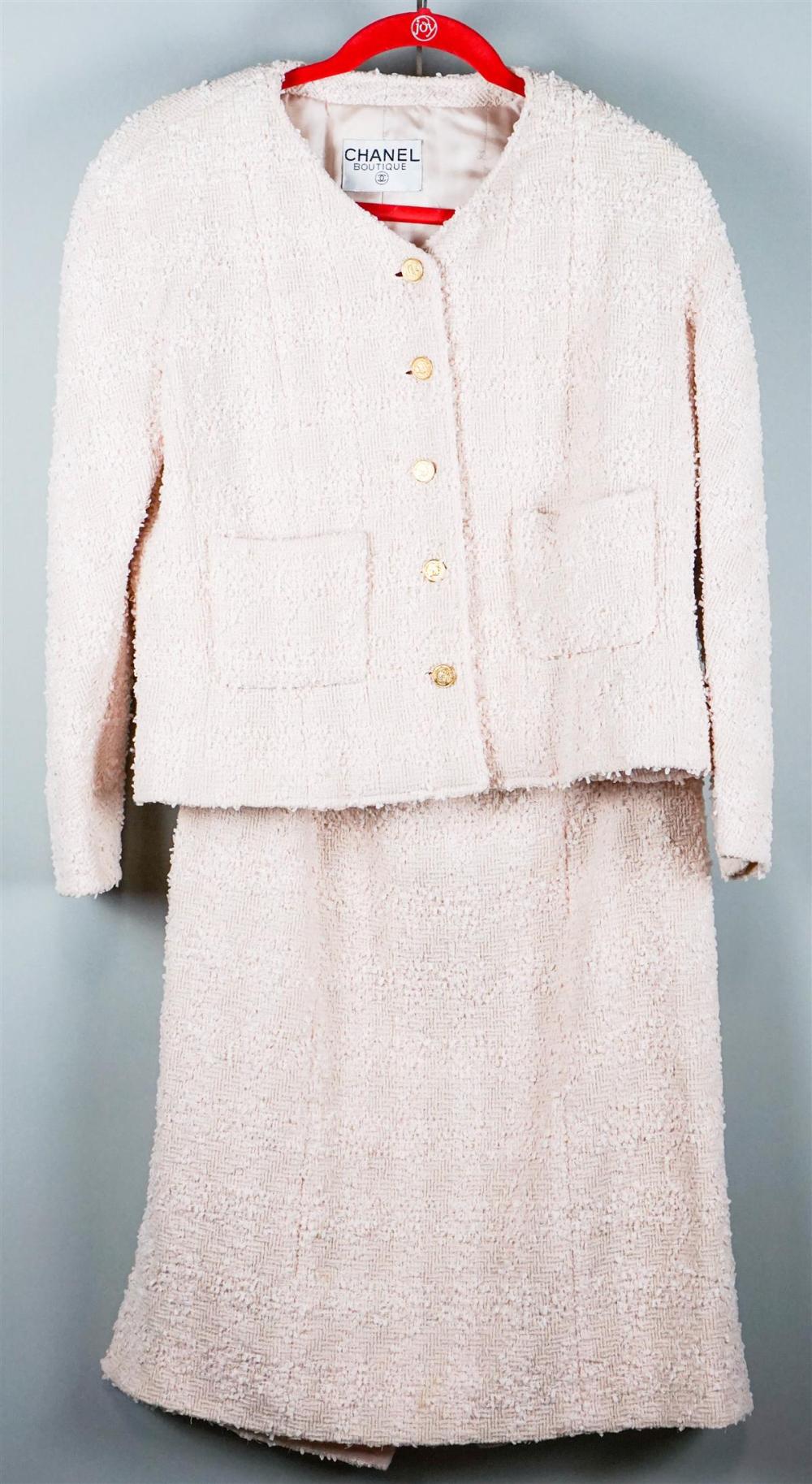 CHANEL BOUTIQUE BOUCLE SKIRT SUIT