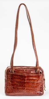 CHANEL BROWN CROCODILE HANDBAG