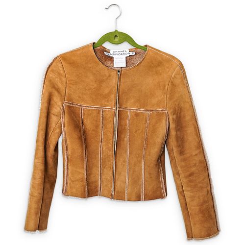 CHANEL BROWN SHEEPSKIN