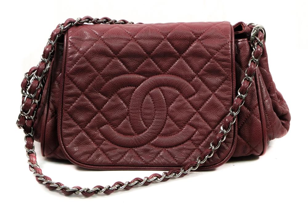 CHANEL BURGUNDY QUILTED TIMELESS