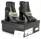 CHANEL CALFSKIN PEARL CAP TOE
