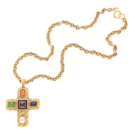 Chanel Chain and Cross Pendant 	 
