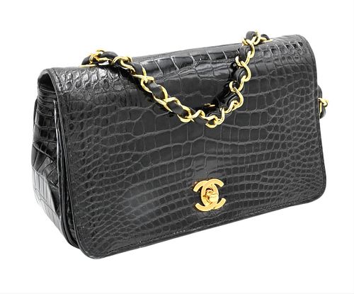 CHANEL CLASSIC BLACK CROCODILE