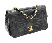 CHANEL CLASSIC BLACK CROCODILE