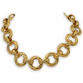 CHANEL COSTUME GOLD LINK NECKL