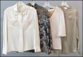 CHANEL CREAM SILK BLOUSE. Toge