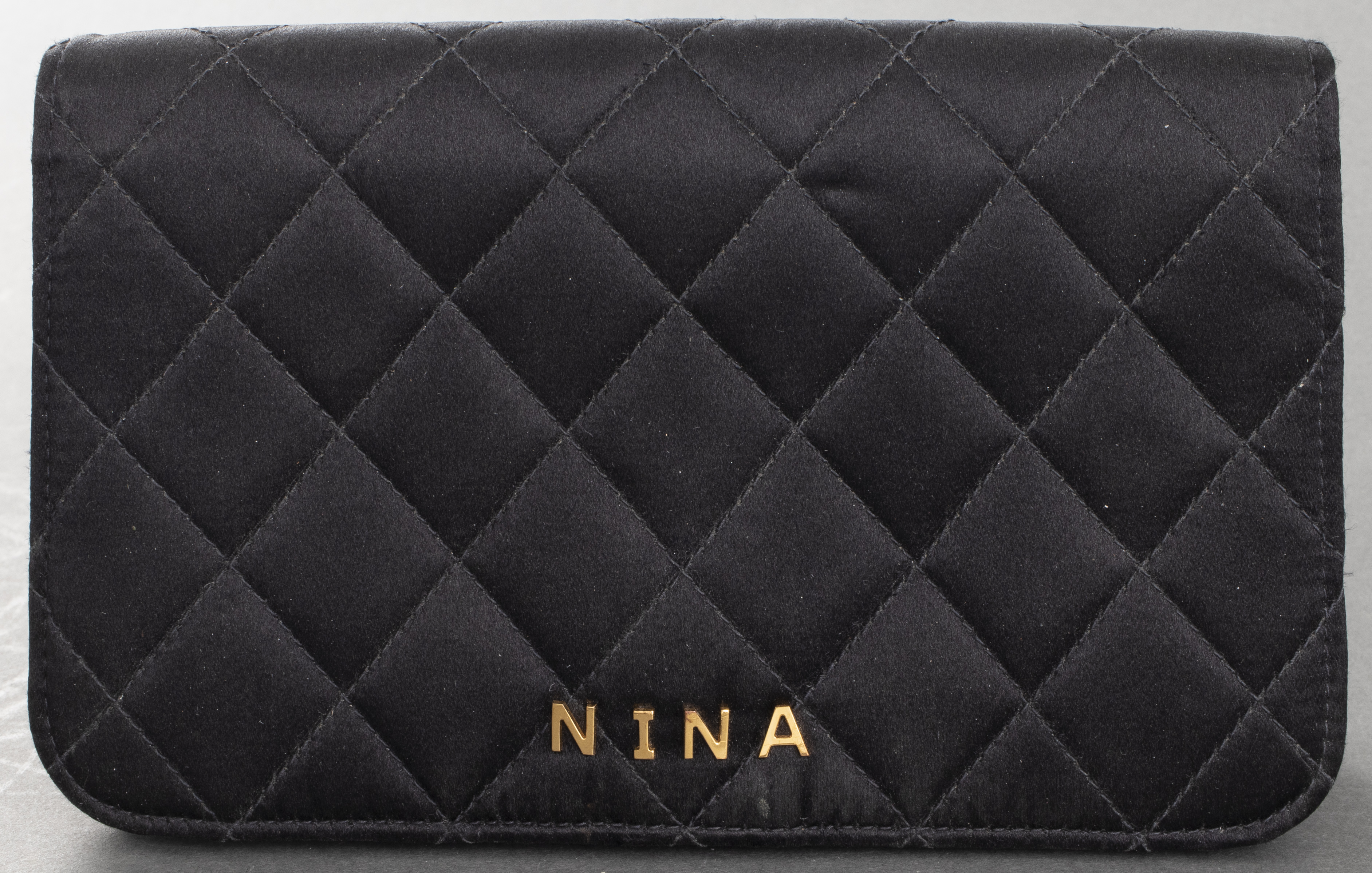 CHANEL CUSTOM 'NINA' BLACK SATIN