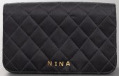 CHANEL CUSTOM 'NINA' BLACK SAT