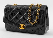 CHANEL DIANA QUILTED PATENT LE