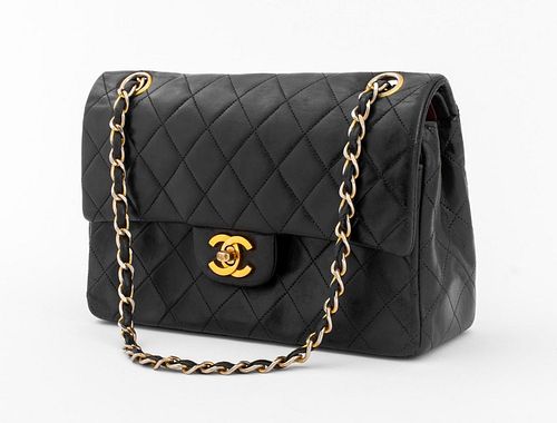 CHANEL DOUBLE FLAP QUILTED BLACK