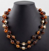 CHANEL DOUBLE STRAND NECKLACE,