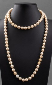 CHANEL FAUX PEARL STRAND NECKL