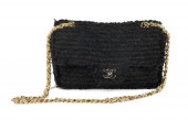 CHANEL FRANCE BLACK BOUCLE TWE