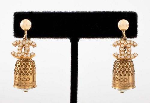 CHANEL GOLD FILLED THIMBLE DROP