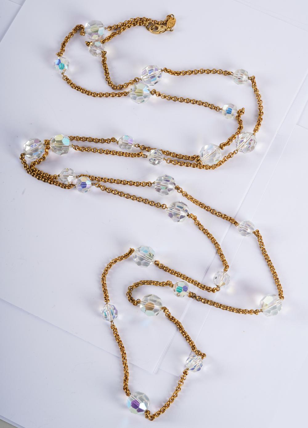 CHANEL GOLD PLATE & BEADED