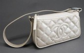 CHANEL GOLD QUILTED CAVIAR LEA