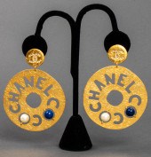 CHANEL GOLD TONE AND FAUX GEMS