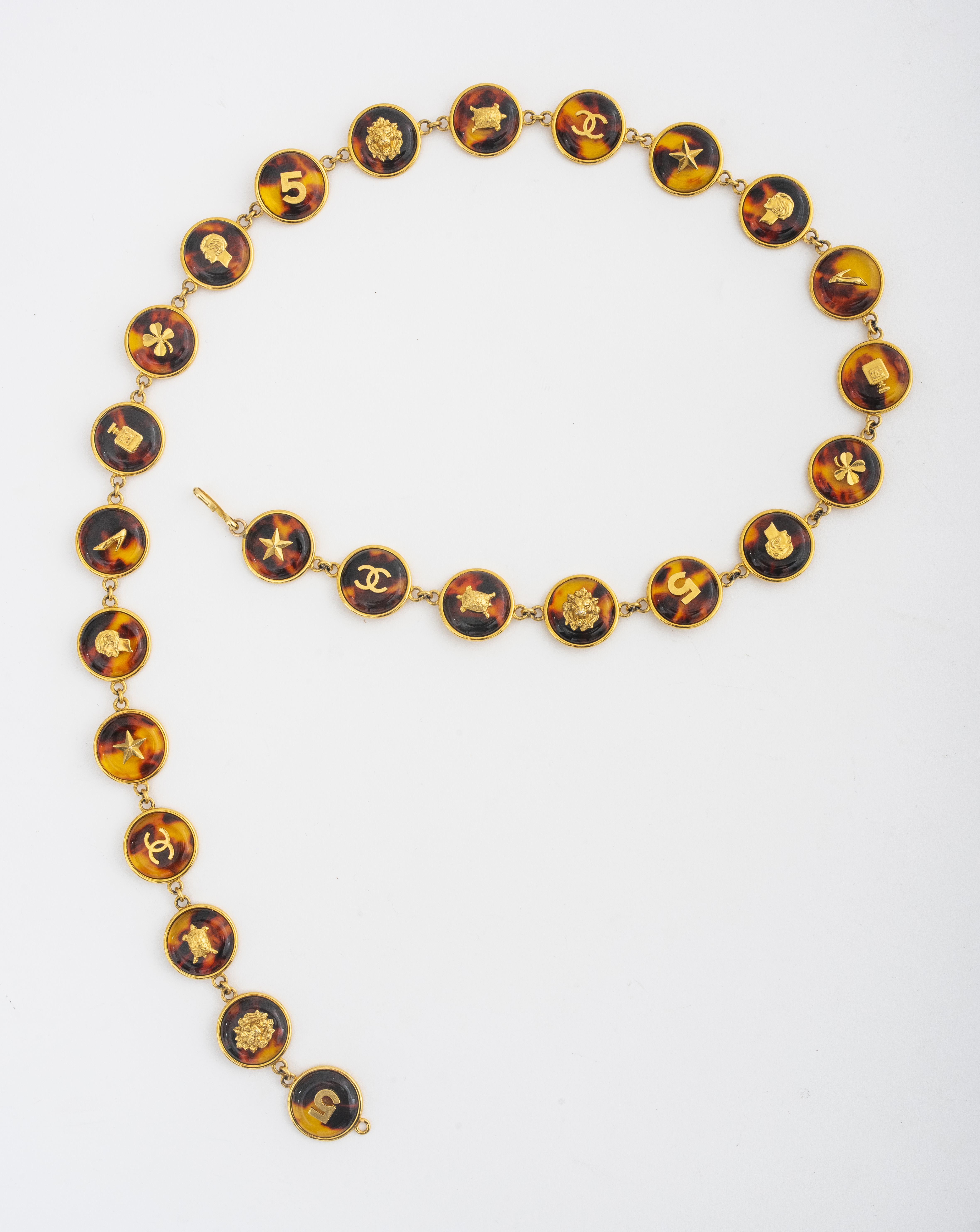 CHANEL GOLD-TONE AND FAUX