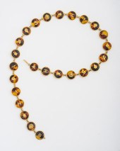 CHANEL GOLD-TONE AND FAUX TORT