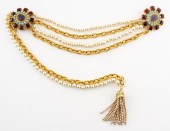 CHANEL GOLD-TONE, FAUX PEARL,