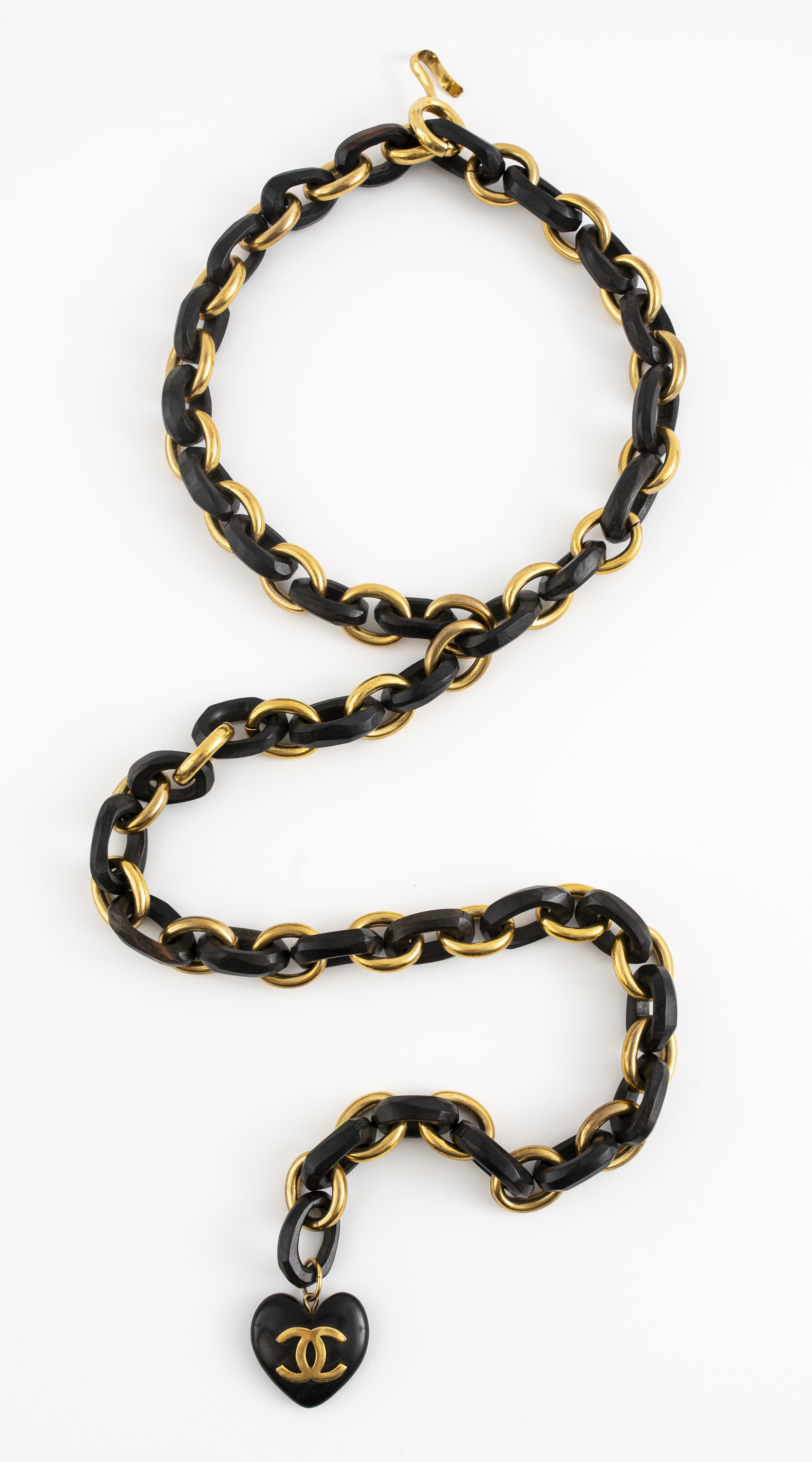 CHANEL GOLD-TONE METAL AND WOOD