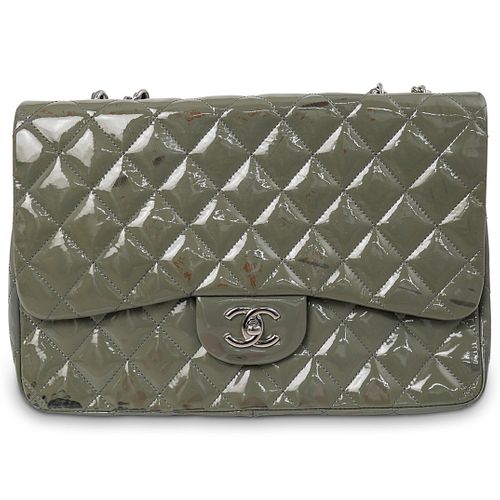 CHANEL GREEN PATENT LEATHER