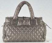 CHANEL GREY LOGO COCOON TOTECh
