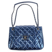 CHANEL ITALIAN BLUE QUILTED LE