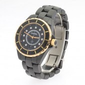 CHANEL J12 GOLD BEZEL AND DIAM