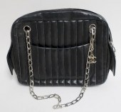 CHANEL LAMB SKIN HANDBAGBlack,