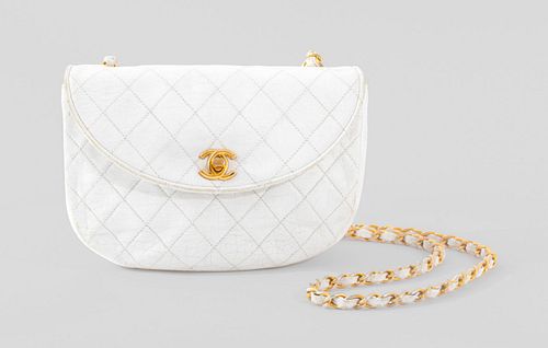 CHANEL LAMBSKIN HALF MOON FRONT