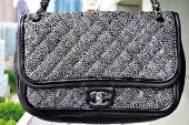 CHANEL LAMBSKIN SWAROVSKI QUIL