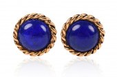 CHANEL LAPIS CABOCHON AND GOLD