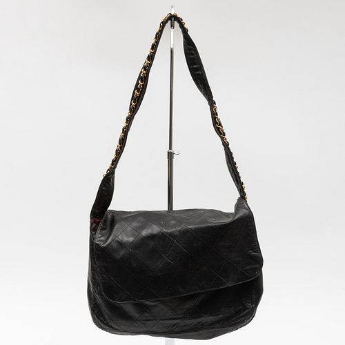 CHANEL LEATHER CROSS-HATCH SADDLE