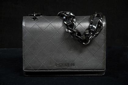 Chanel matte black quilted
