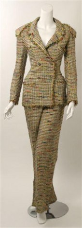 Chanel multicolor tweed pants
