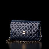 Chanel Navy Quilted Lambskin B