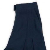 CHANEL NAVY SILK CREPE WIDE LE