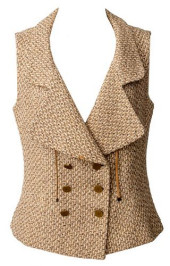 CHANEL O1P TWEED AND SILK VEST
