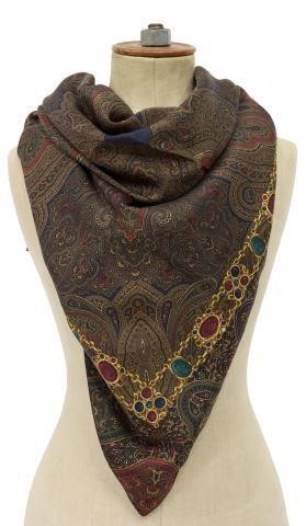 CHANEL PAISLEY & JEWEL SILK &