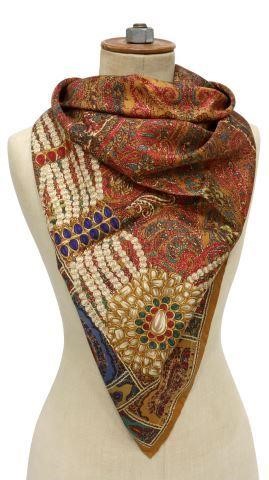 CHANEL PAISLEY & JEWEL SILK