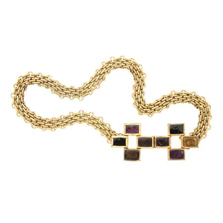 Chanel Pate de Verre and Gilt-Metal