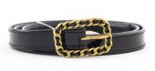 CHANEL PATENT LEATHER BELT, NE