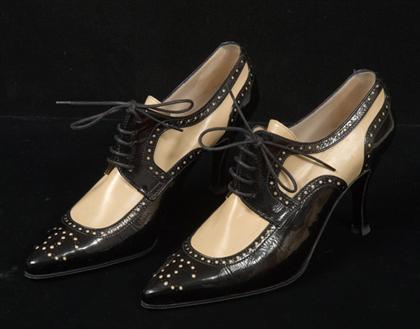 Chanel patent leather two-tone high