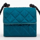 CHANEL PEACOCK BLUE MINI PURSE