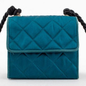 CHANEL PEACOCK BLUE MINI PURSE
