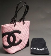 CHANEL PINK AND BLACK QUILTED